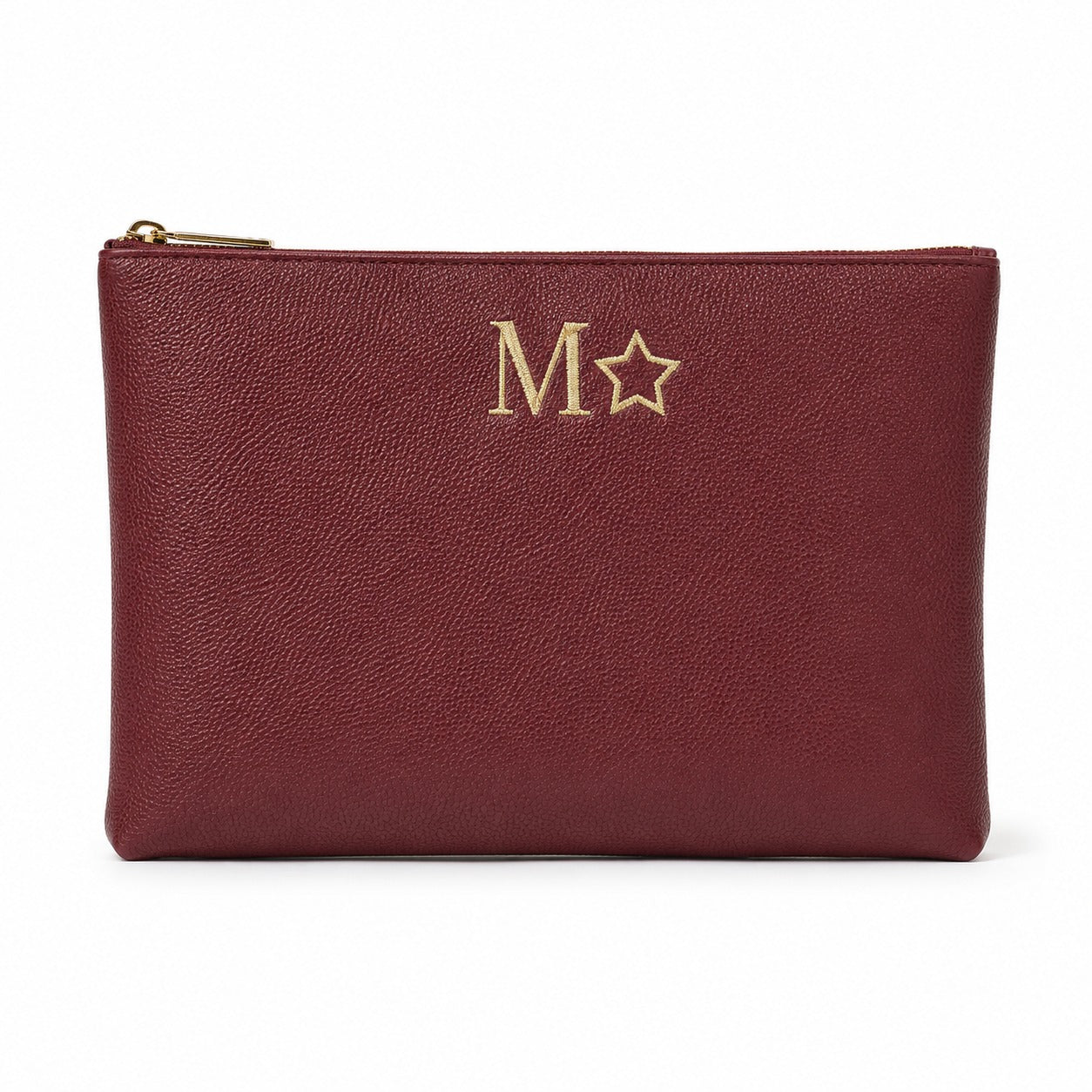 Bordeaux Leather Clutch
