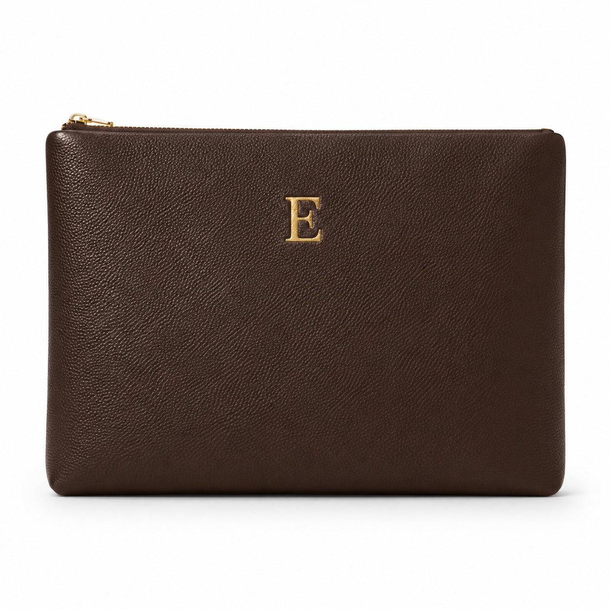 Cocoa Leather Clutch